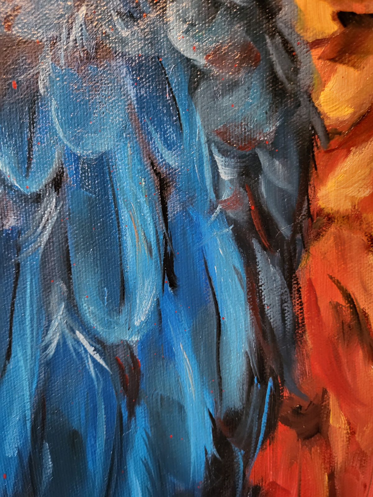 Peperroquet - 12 x 16 po - Toile galerie - Huile