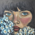 Cachottière 16 x 16 po - Toile galerie - Huile