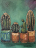 Cactus - 12 x 16 po - Toile galerie - Huile
