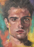 Fire man - 12 x 16 - Toile galerie - Huile