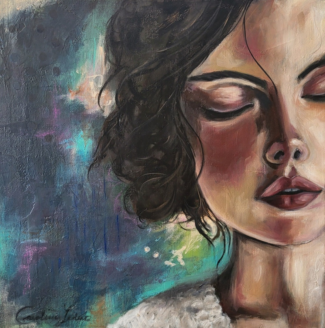 Abelline - 16 x 16 po - Toile galerie - Huile